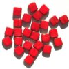 25 9x8x3mm Opaque Red with Bronze Edge Windows